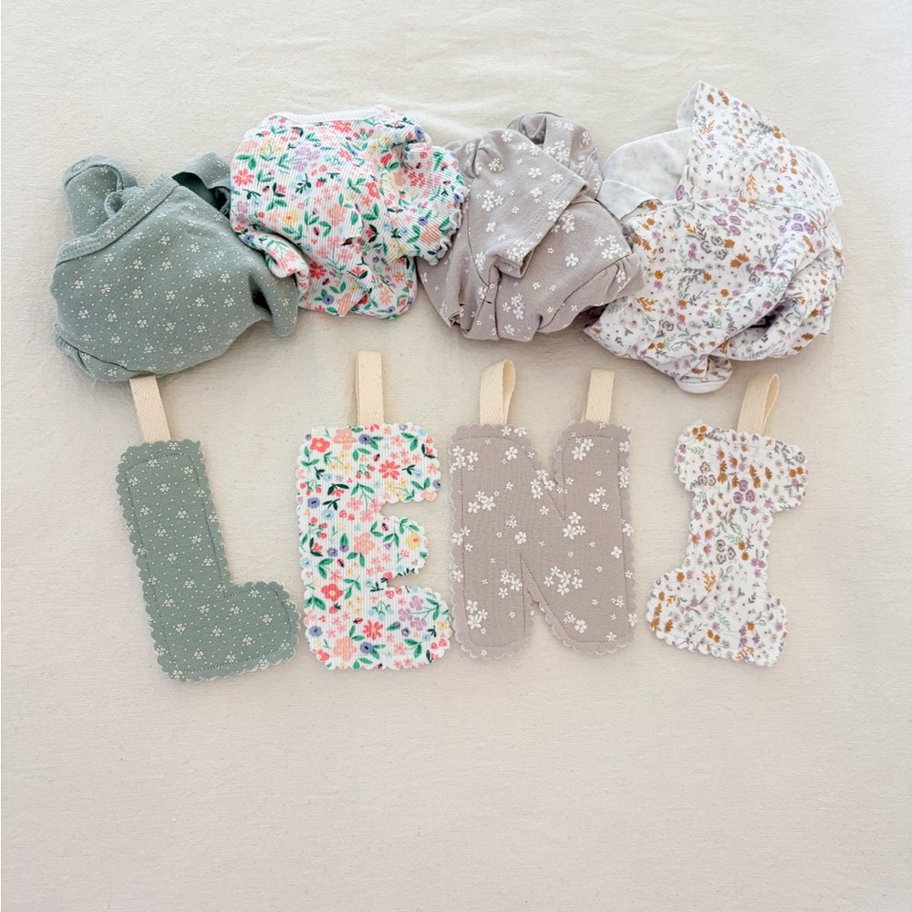 Custom Memory Banner from Your Baby’s clothes turned banner